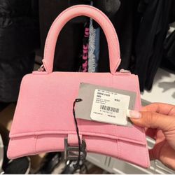 Balenciaga Hourglass Small Handbag In Denim