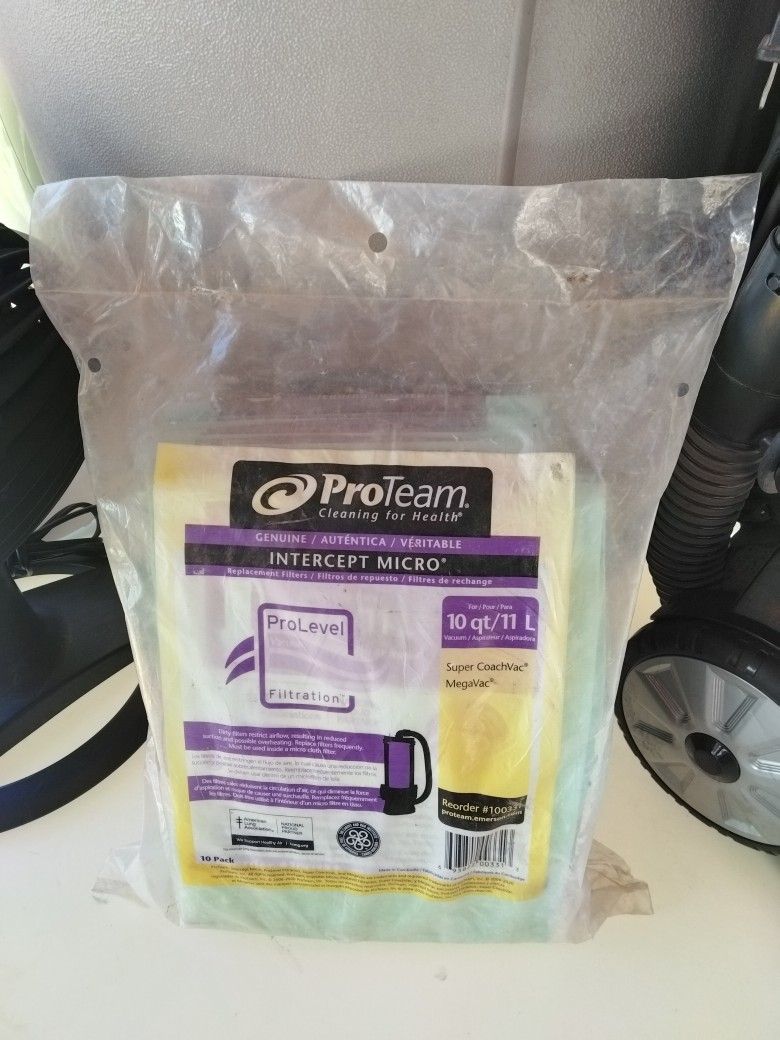 PROTEAM Backpack Vacuum Cleaner Bags, Pack of 10