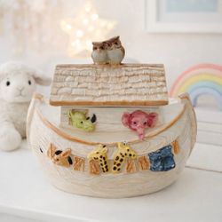 Vintage Treasure Craft Noah's Ark ceramic cookie jar
