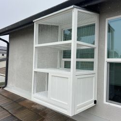 NEW CATIO - Large Window Box Enclosures for Cats - Cedar Wood, High Quality w/ Custom Features