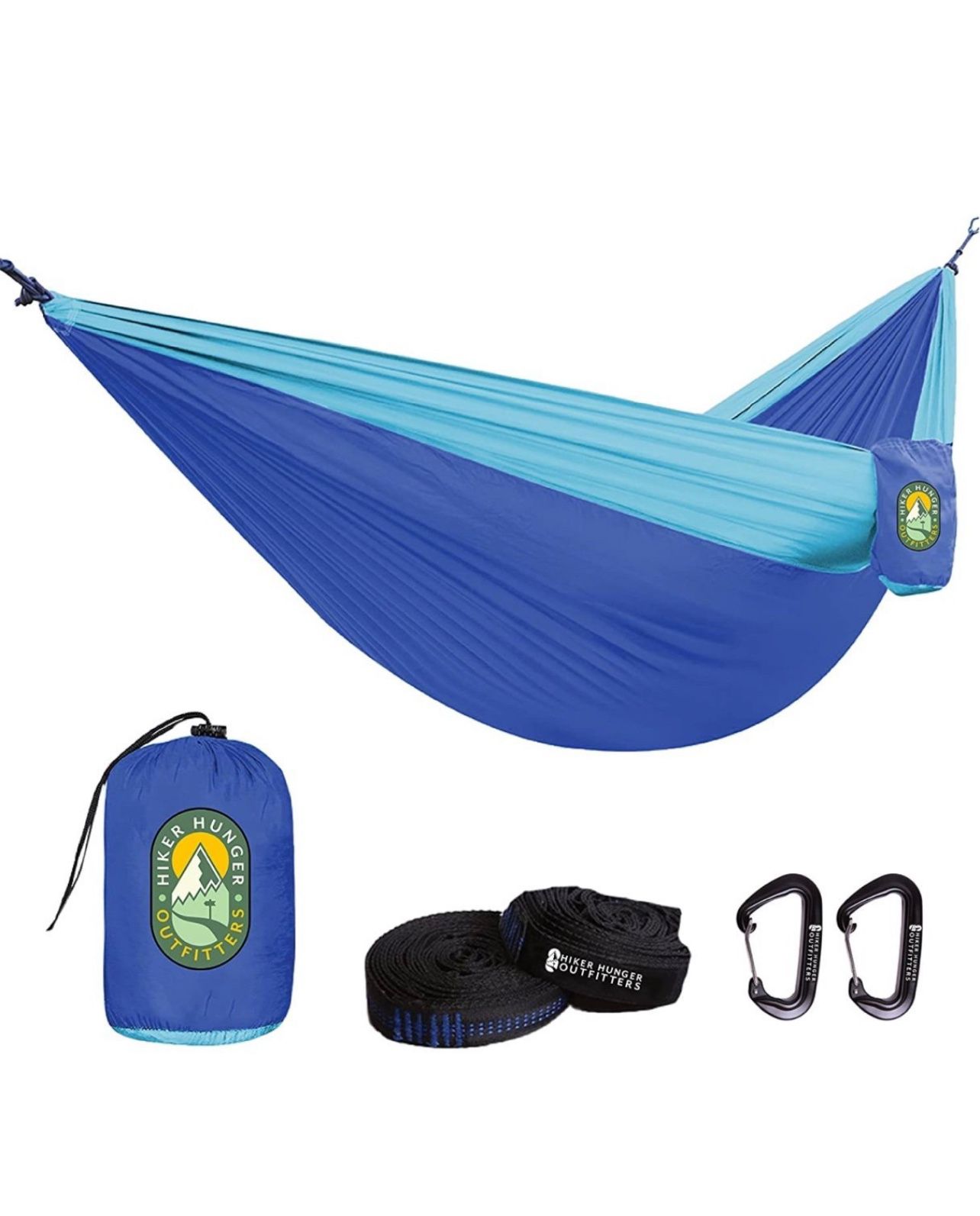 Double camping hammock (blue)