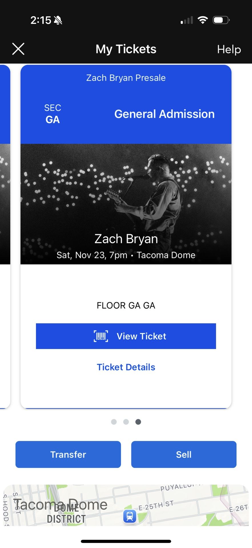 Zach Bryan 11/23 Floor