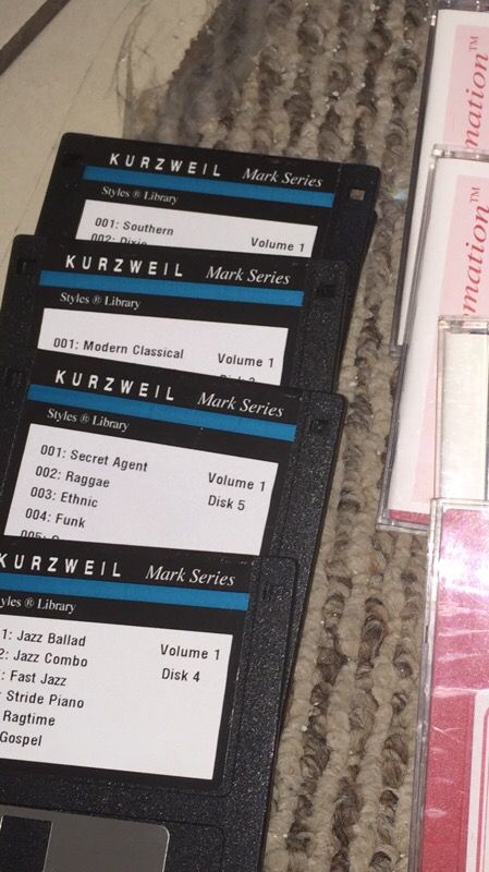 Kurzwell piano cassettes. Mark series volume one