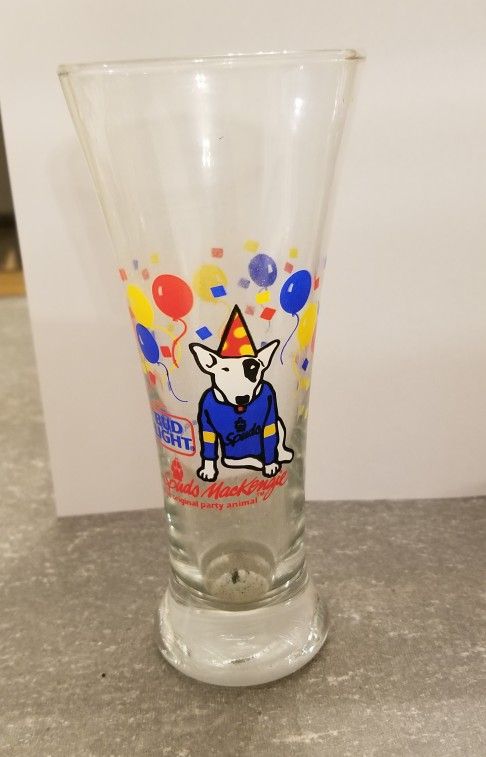 Bud Light Spuds Mackenzie Glass