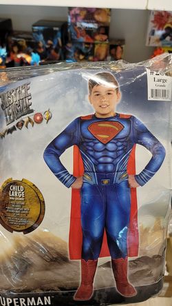 SUPERMAN (JUSTICE LEAGUE) HALLOWEEN KIDS COSTUME (LARGE)