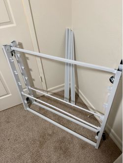 2 Twin Roll-Out Trundle Bed Frames – White – Like New