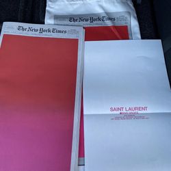 Full Set Of Saint Laurent Tote bag and Newspaper  ASho Shibuya x Saint Laurent Art Basel 2021