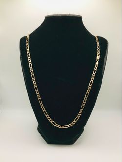 14k FIGARO CHAIN (SOLID)