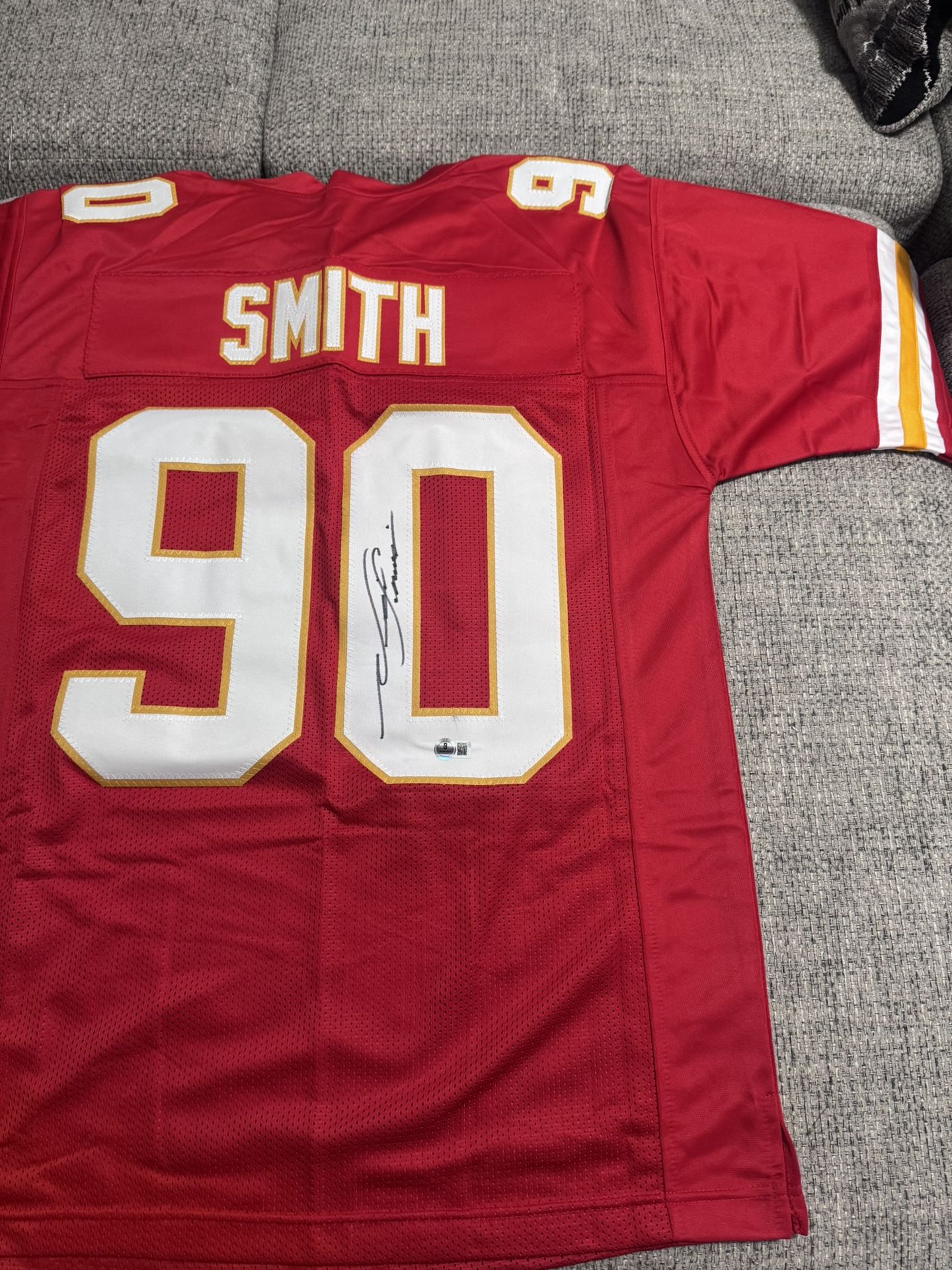 NEIL SMITH Signed Autograph Custom Jersey -Beckett COA - Kansas City Chiefs