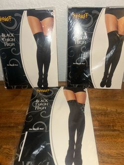 New Spirit Halloween Black Thigh High
