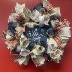 Let Freedom Ring Rustic 4th Of July Wreath 