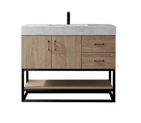 42” Beautiful Stone Top Bathroom Vanity, New!