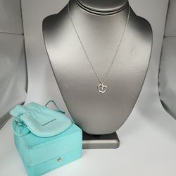Tiffany & Co. Elsa Peretti Apple Necklace Sterling Silver 925 Pendant Box Pouch