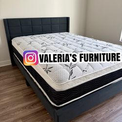 New Queen Bed Frame With Matress 
