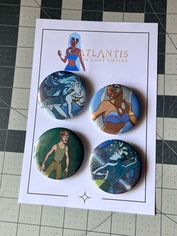 Atlantis pin back button set
