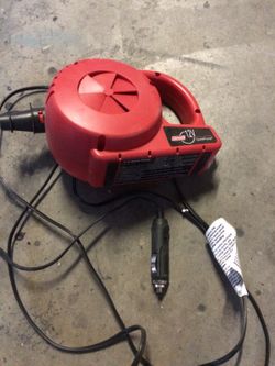 Electric air pump with 12volt cigarette lighter plug.