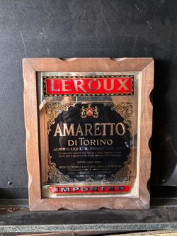 Vintage Leroux Amaretto di Torino Bar Mirror