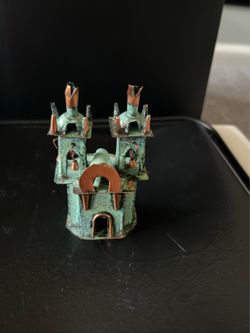 VTG Ayacucho Church figurine Peruvian Folk Art Handmde Copper/Bronze (3.5X2X1.5)
