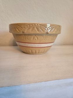 Vintage Robinson Ransbottom Pottery Yellow Ware Mixing Bowl