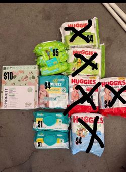 Variety of diapers & wipes