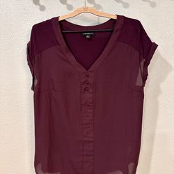 Fortune + Ivy maroon blouse