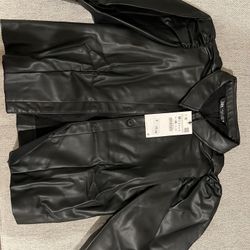Zara Faux Leather Top