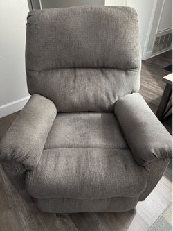 Grey Fabric Rocker Recliner Chair