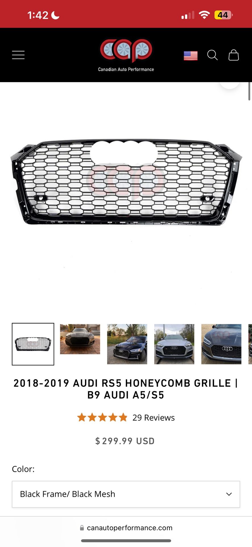 2018-2019 AUDI RS5 HONEYCOMB GRILLE | B9 AUDI A5/S5