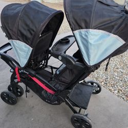 baby trend sit N' stand doble stroller carriola doble