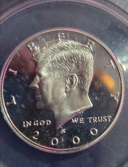 2000-S Silver Kennedy Half Dollar ANACS PR70 DCAM Perfect Proof 70 Deep Cameo