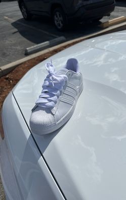 Addidasss Superstar With Fat Laces Size 13