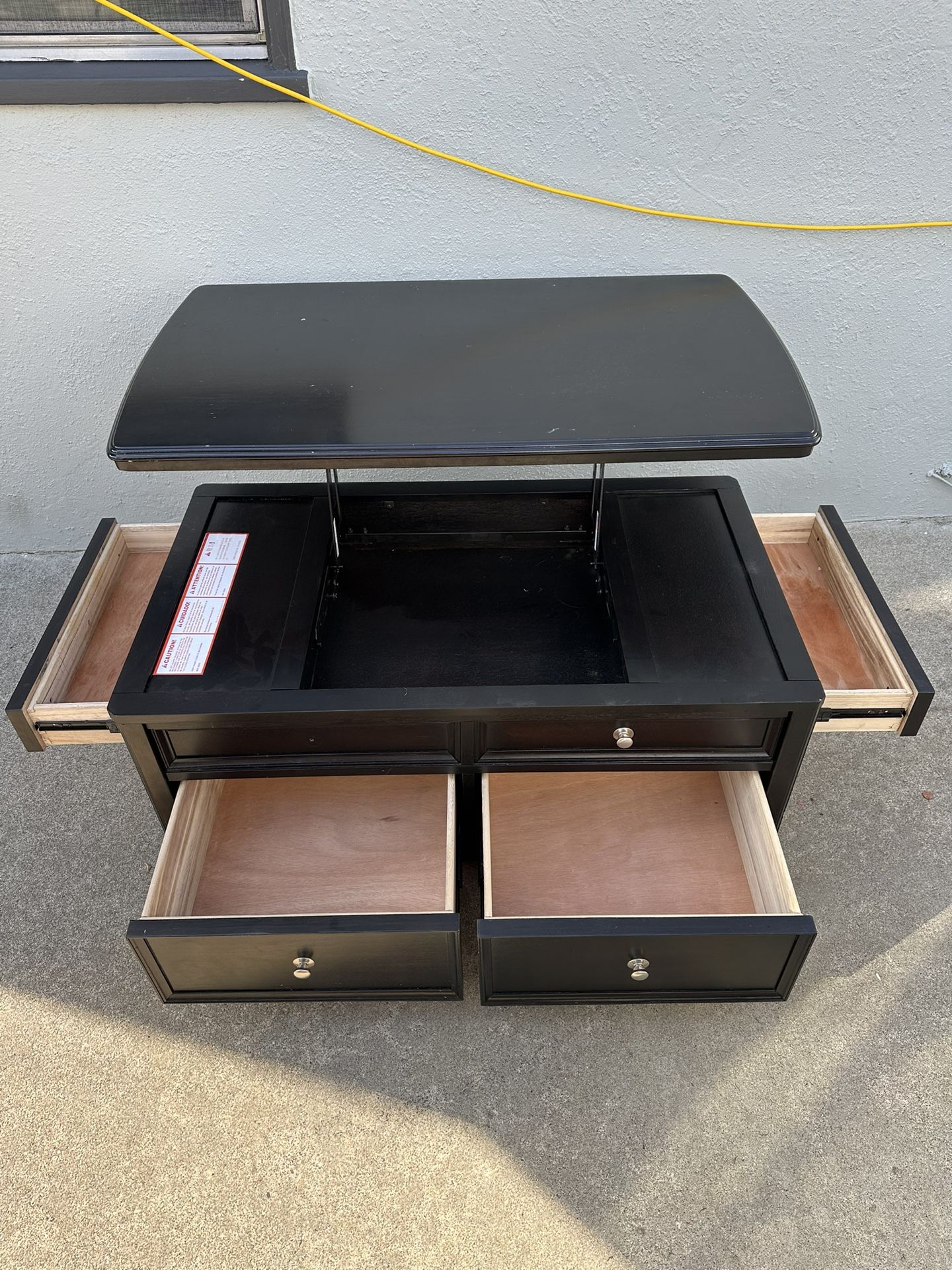 Ashley Furniture Carlyle Almost Black Lift Top Coffee Table