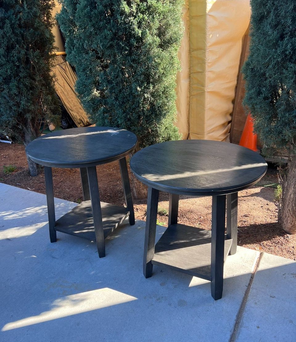 Matching Gray Side Tables