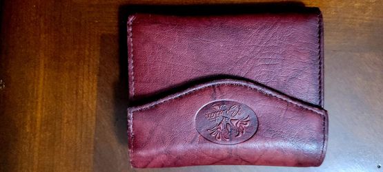 Genuine Leather Julia Buxton Tri Fold Wallet