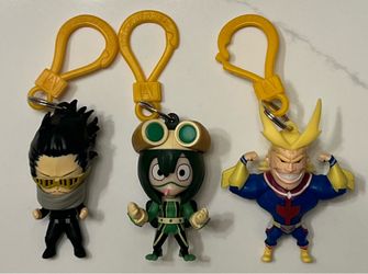 My Hero Academia Keychain Figures - Assorted Lot Of 3