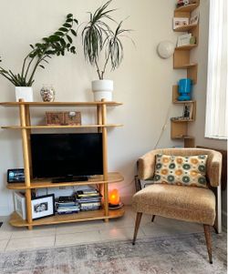 Vintage Scandinavian / Mid-Century Modern Blonde Wood Shelving Unit