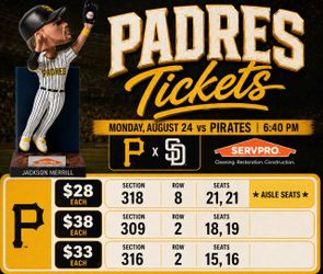 San Diego Padres vs Pirates Bobblehead day