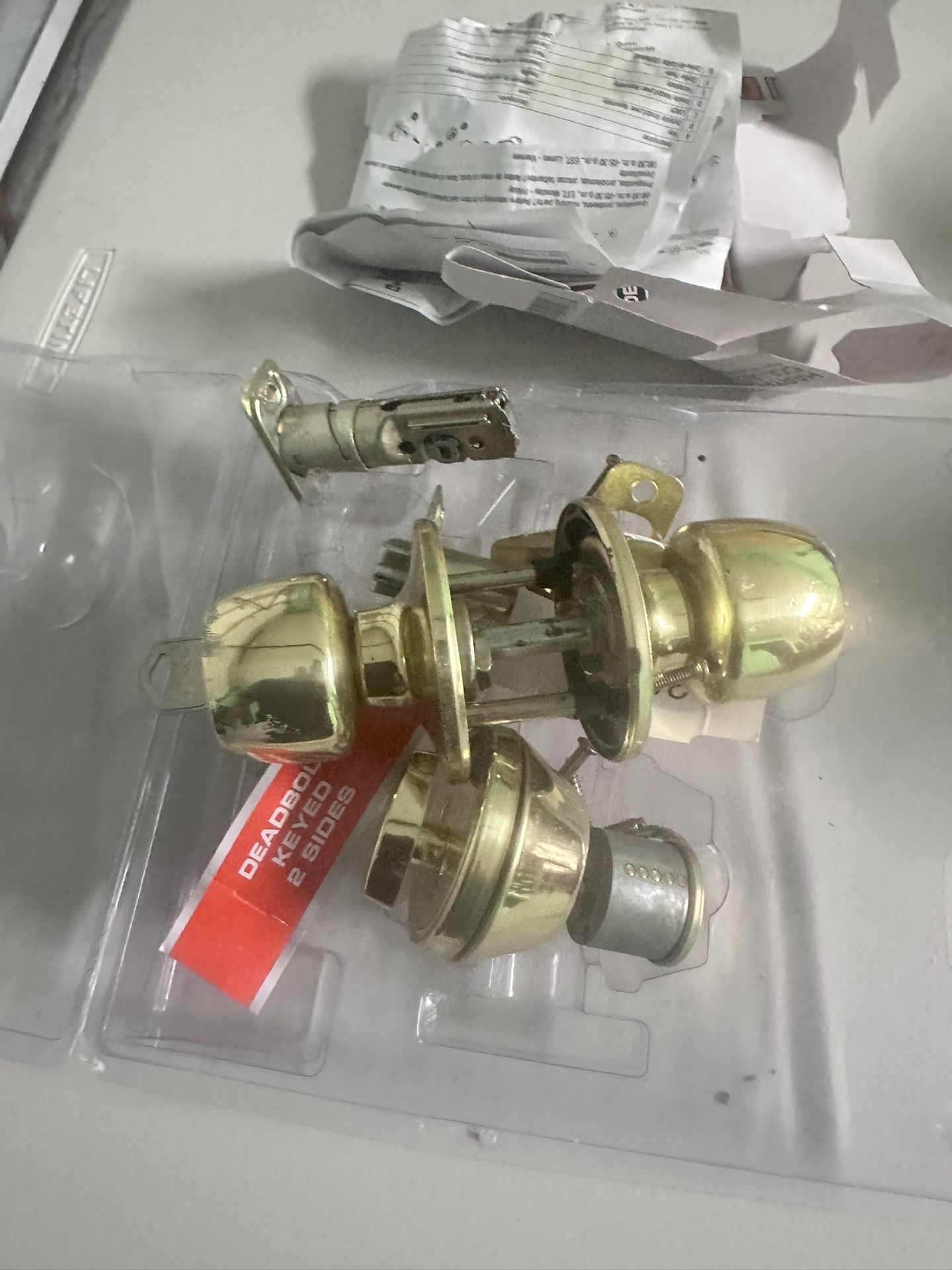 Door Knob & Deadbolt Lock Set – Keyed Entry, Double-Sided