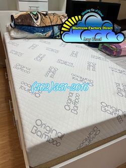 Twin original bamboo mattress and box spring bed set colchón y tambor