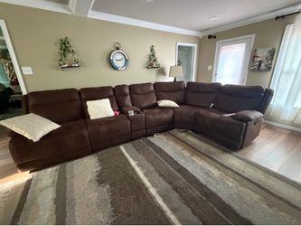 Power recliner Sofa , carpet,table lamp with table