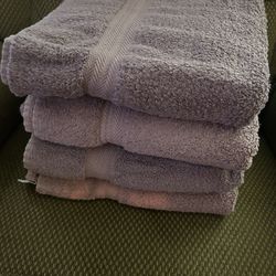 4-Purple bath towels-Martha Stewart ONLY