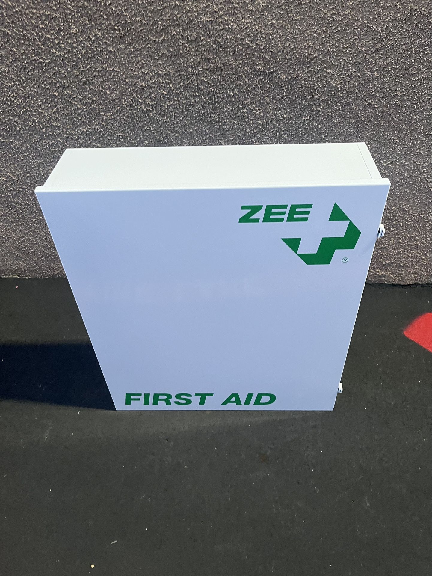 Zee First Aid Cabinet, Lg White Metal, Zee Medical Kit -Med Supplies Included