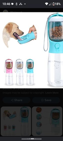 NIB 3 in 1 portable pet treat and water filtration bottle.