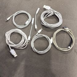 Seven (7) Lighting Cables For Apple Devices 