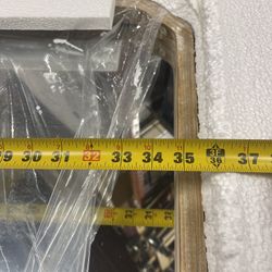 New 36x24 Natural Wood Frame Mirror