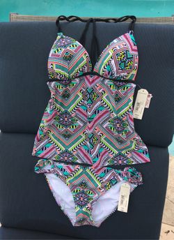 New Tankini top M bottoms L