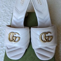 Gucci Mystic White Sandals Size 39.5 New