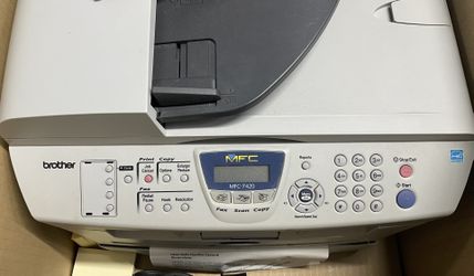 Brother MFC-7420 Black & White Laser Printer NO TONER/DRUM . See All Pictures  Used , still in good condition. It’s been stored in a clean storage she
