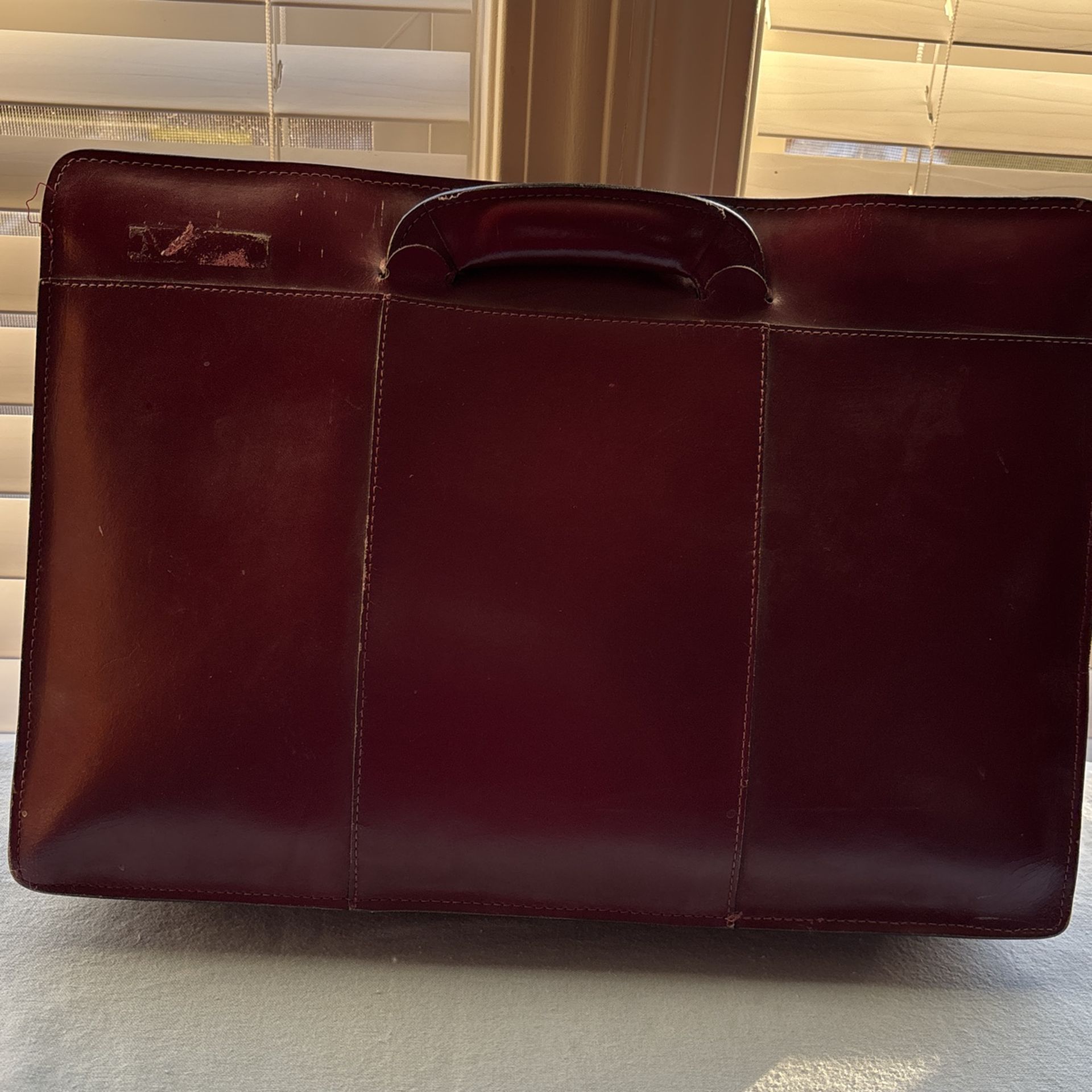 Genuine Leather Reddish Brown Medium Size Briefcase