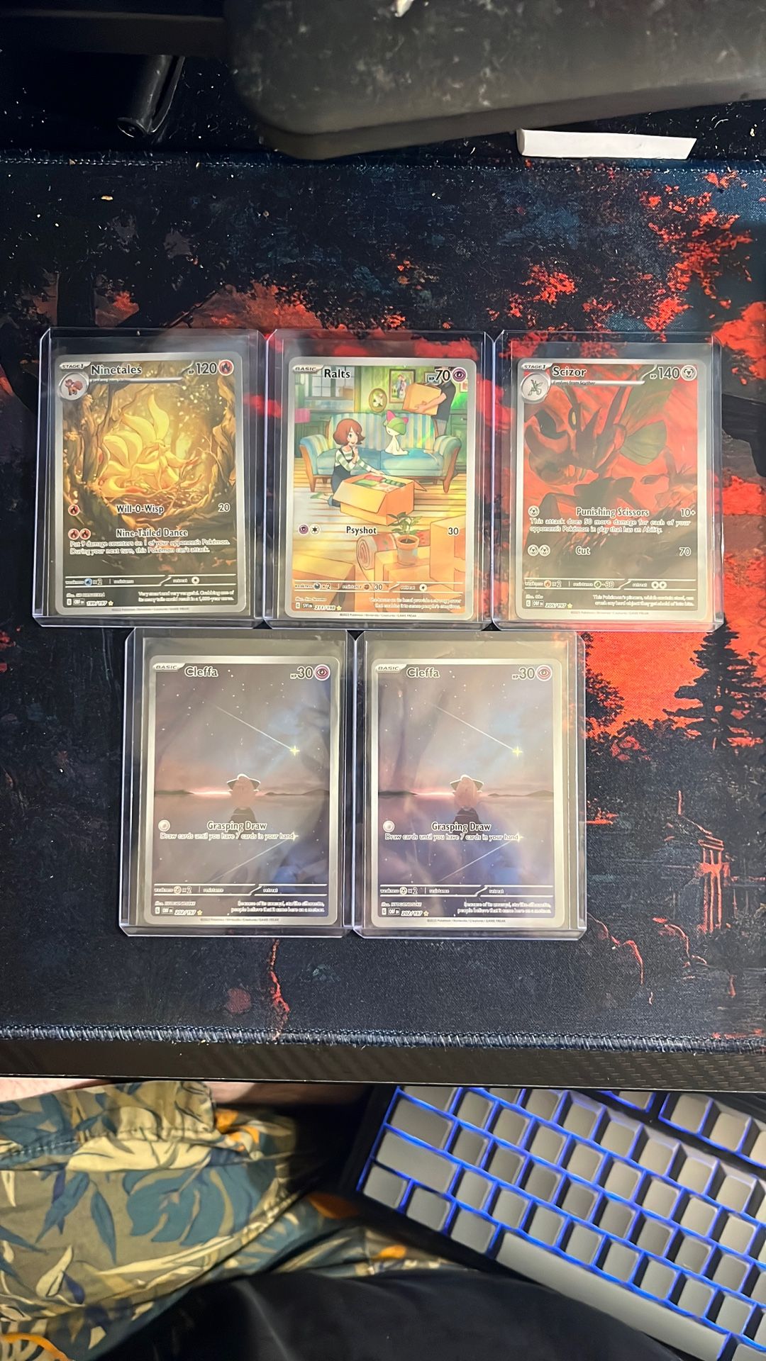 Ninetales / Ralts / Scizor / Cleffa